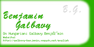benjamin galbavy business card